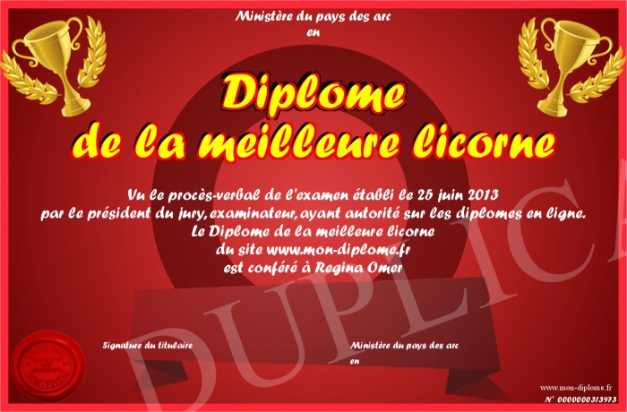 diplome licorne